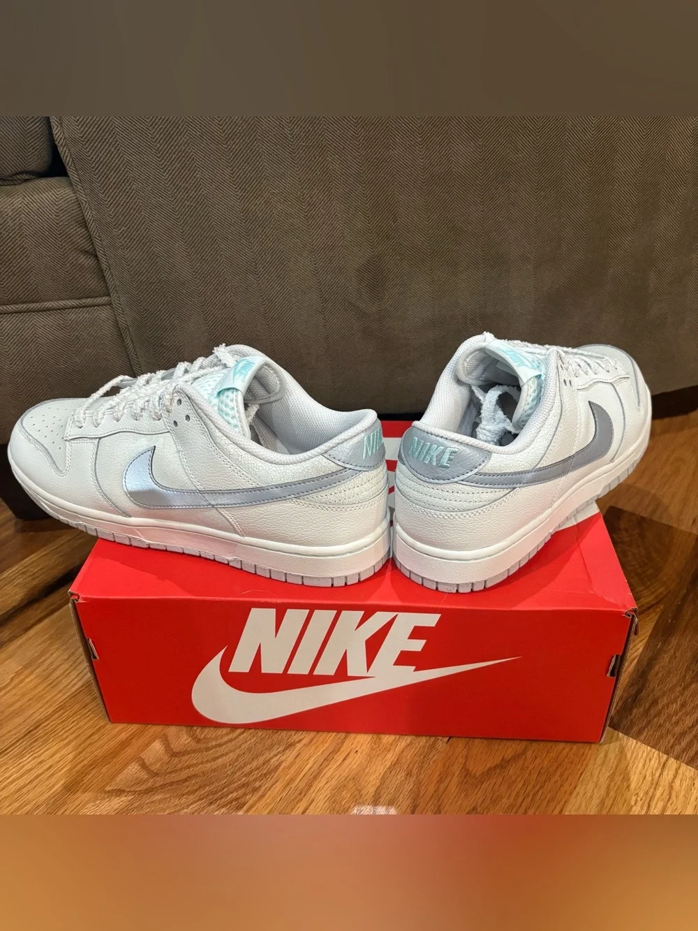NIB Nike Dunk Low SE Winter Storm Men's White Sports Sneaker HQ3619-121 Size 11
